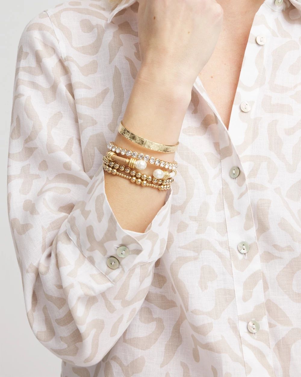 No Iron™ Animal Print Linen Shirt