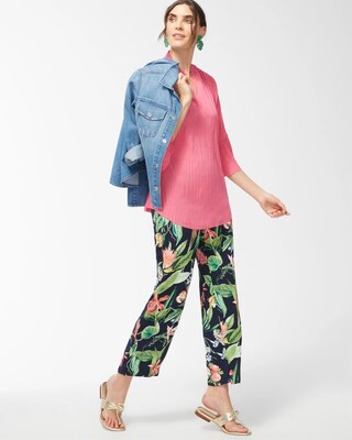 Pleated Flare Sleeve Blouse