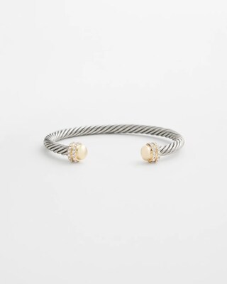 Mixed Metal Flex Cuff Bracelet click to view larger image.