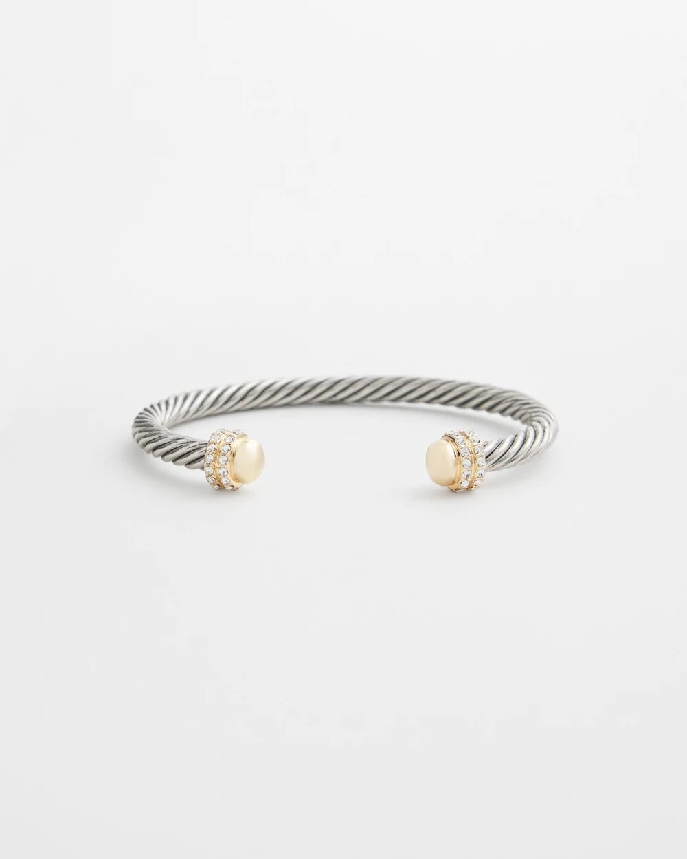 Mixed Metal Flex Cuff Bracelet click to view larger image.
