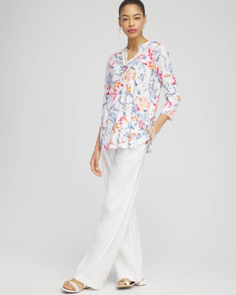 Linen Nautical Embellished Tunic