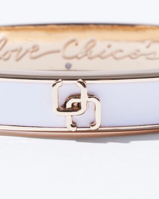 White Enamel Bracelet