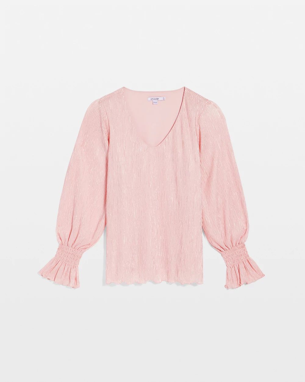 Crinkle Bodre Voop Neck Top