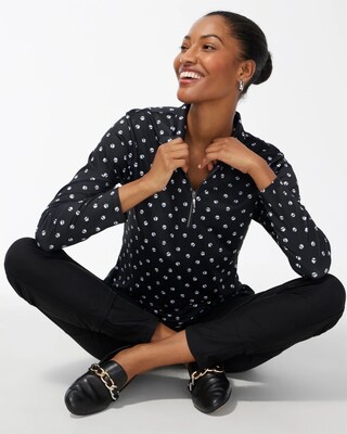 Zenergy UPF Dot Print Long Sleeve Top