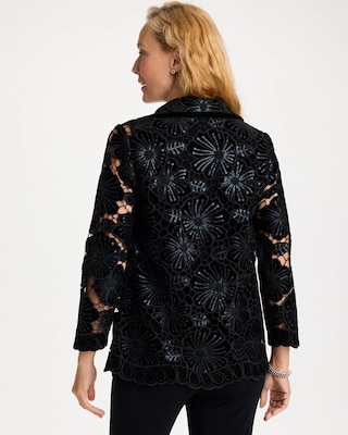Travelers™ Collection Velvet Lace Jacket click to view larger image.