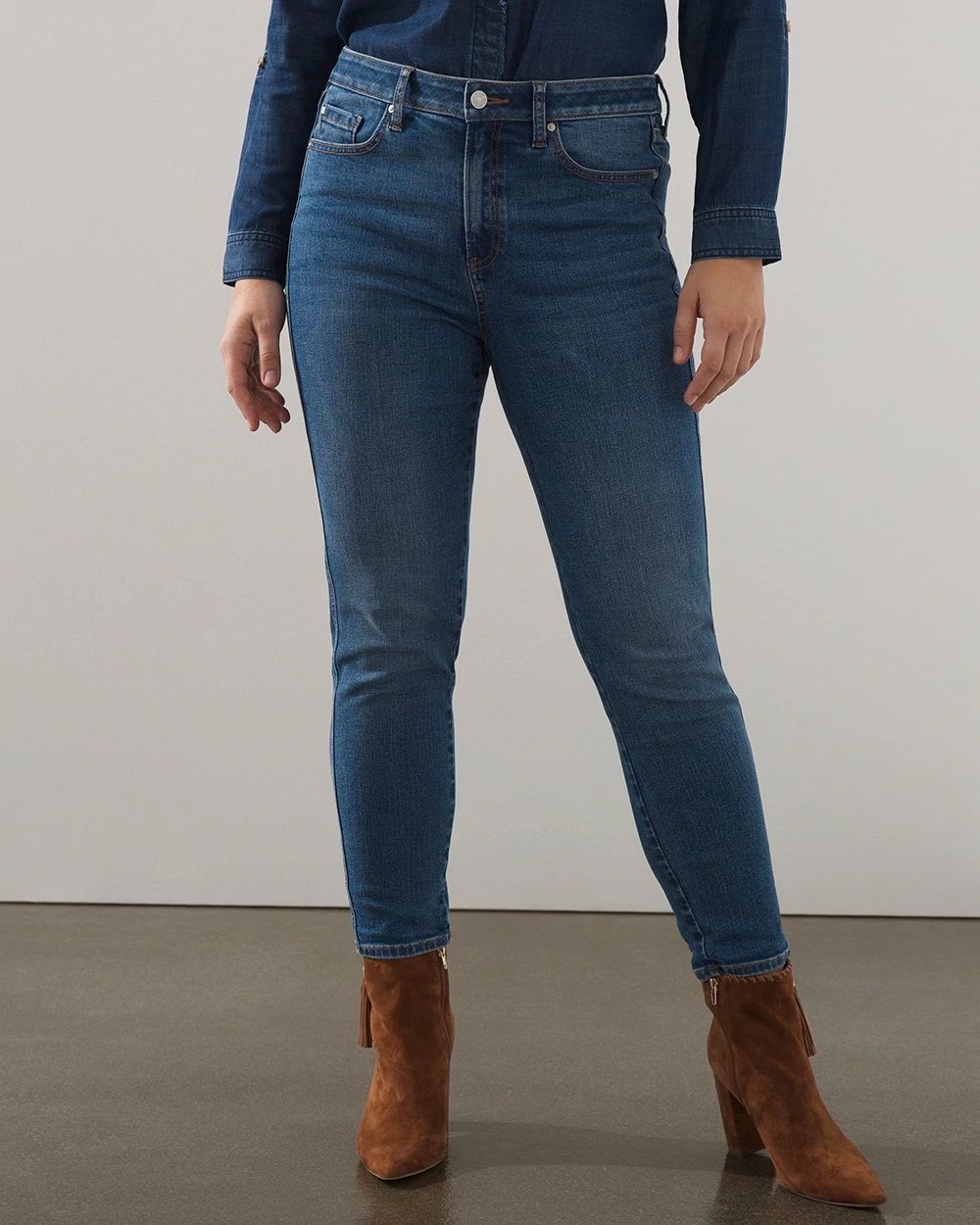 DefineMe Denim Curvy Slim Ankle Jeans
