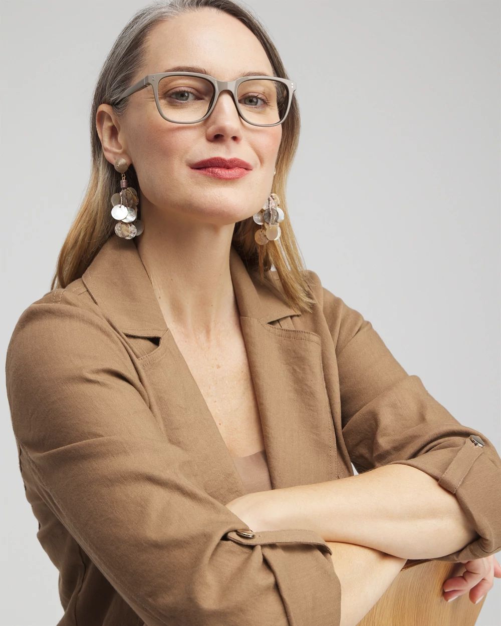 Neutral Colorblock Readers
