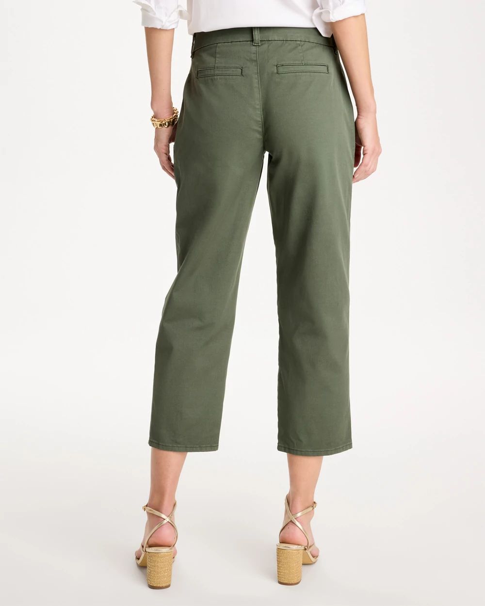 Relaxed Boyfriend Chino Crop Pants