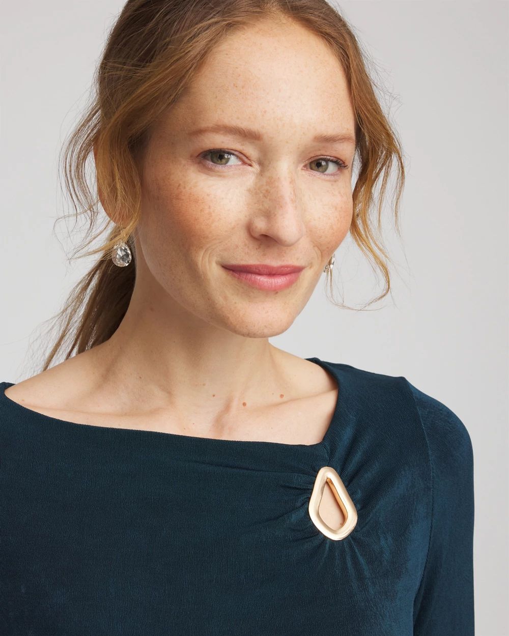 Travelers™ Asymmetrical 3/4 Sleeve Top