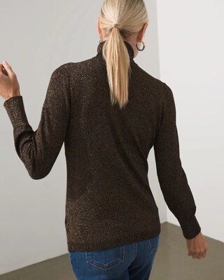Ecovero Lurex Twist Turtleneck Sweater