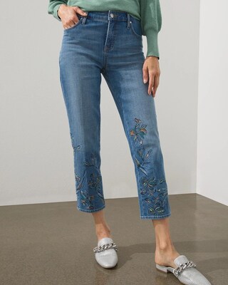 Girlfriend Leg Embroidery Crops