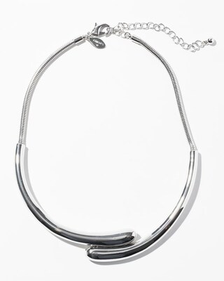 Silver Tone Collar Necklace
