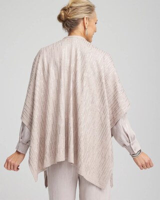 Cashmere Blend Sequin Ruana click to view larger image.