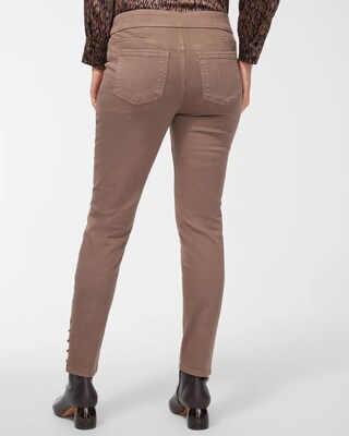 Studded Hem Pull-On Ankle Jeggings click to view larger image.