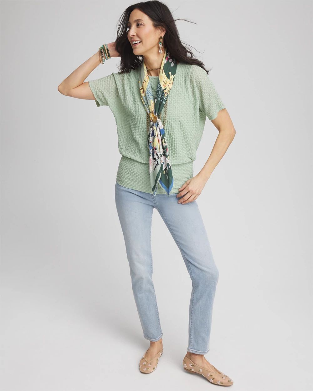Jacquard Banded Hem Top click to view larger image.