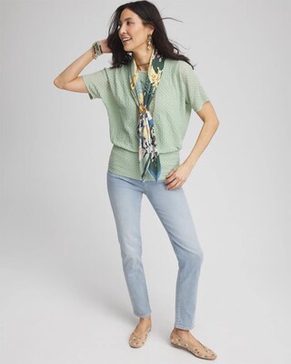 Jacquard Banded Hem Top click to view larger image.