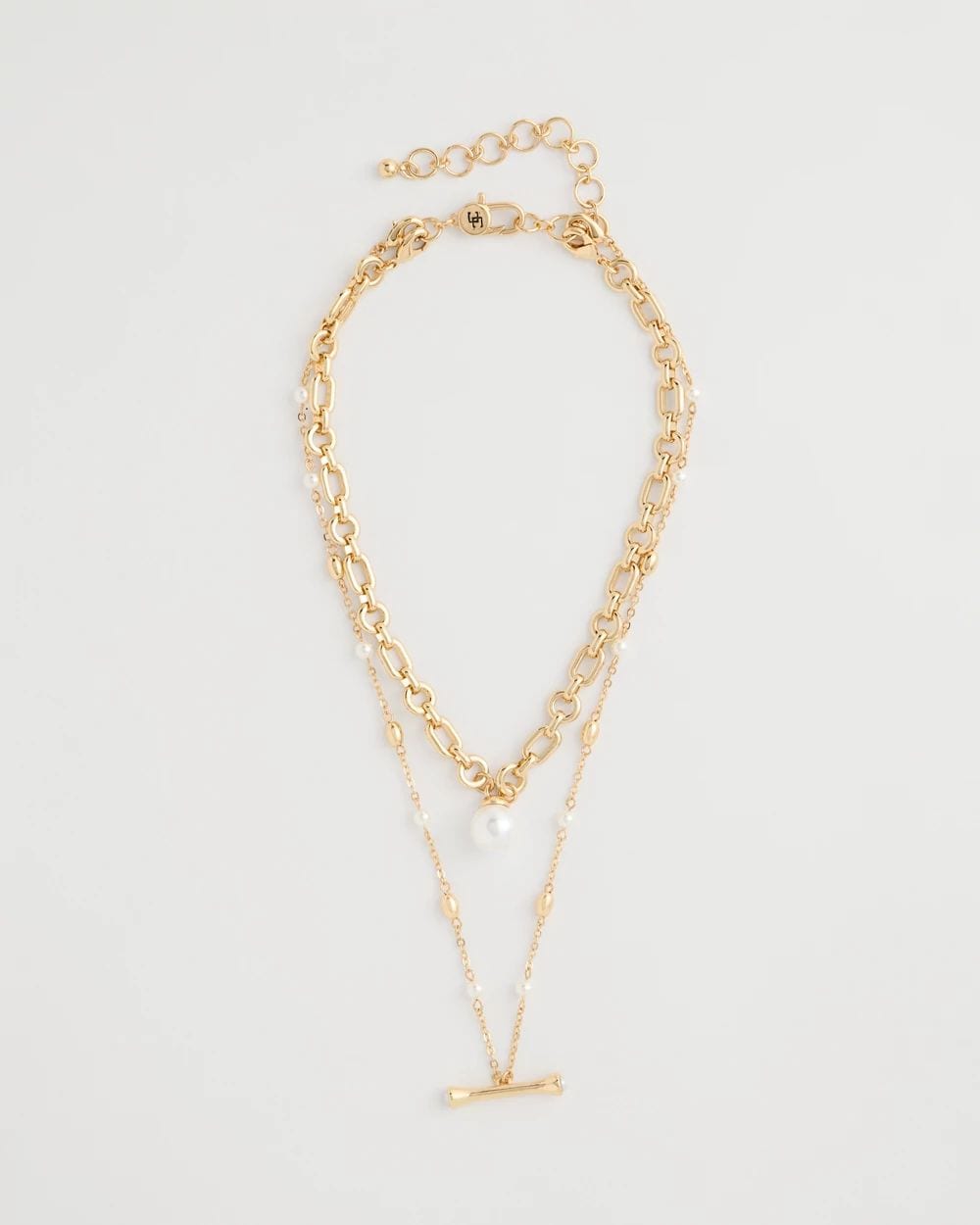 Toggle Bar Pearl Pendant Necklace