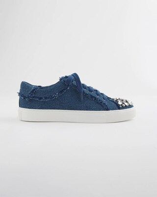 Embellished Denim Sneakers click to view larger image.