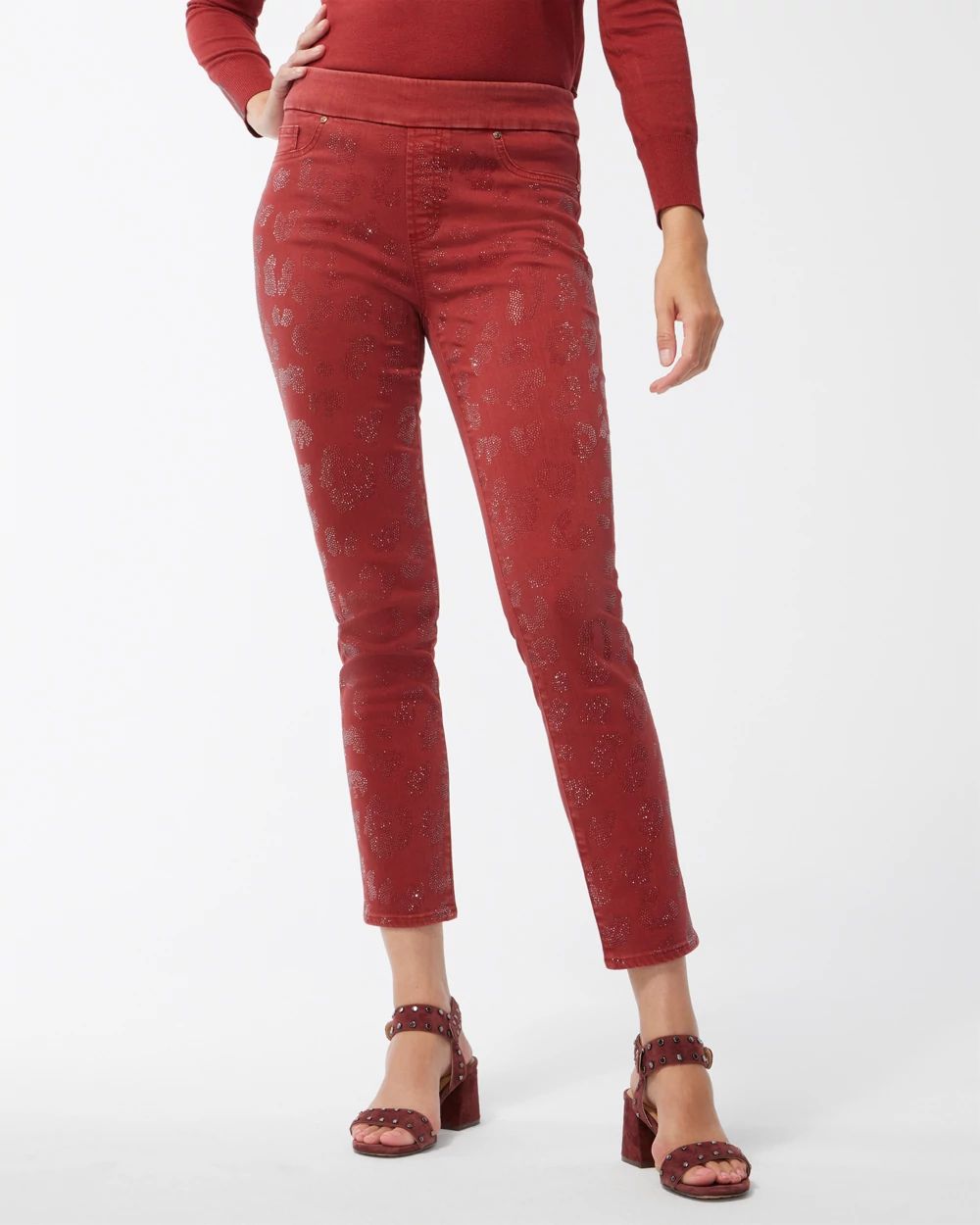 Leopard Sparkle Pull-On Jeggings