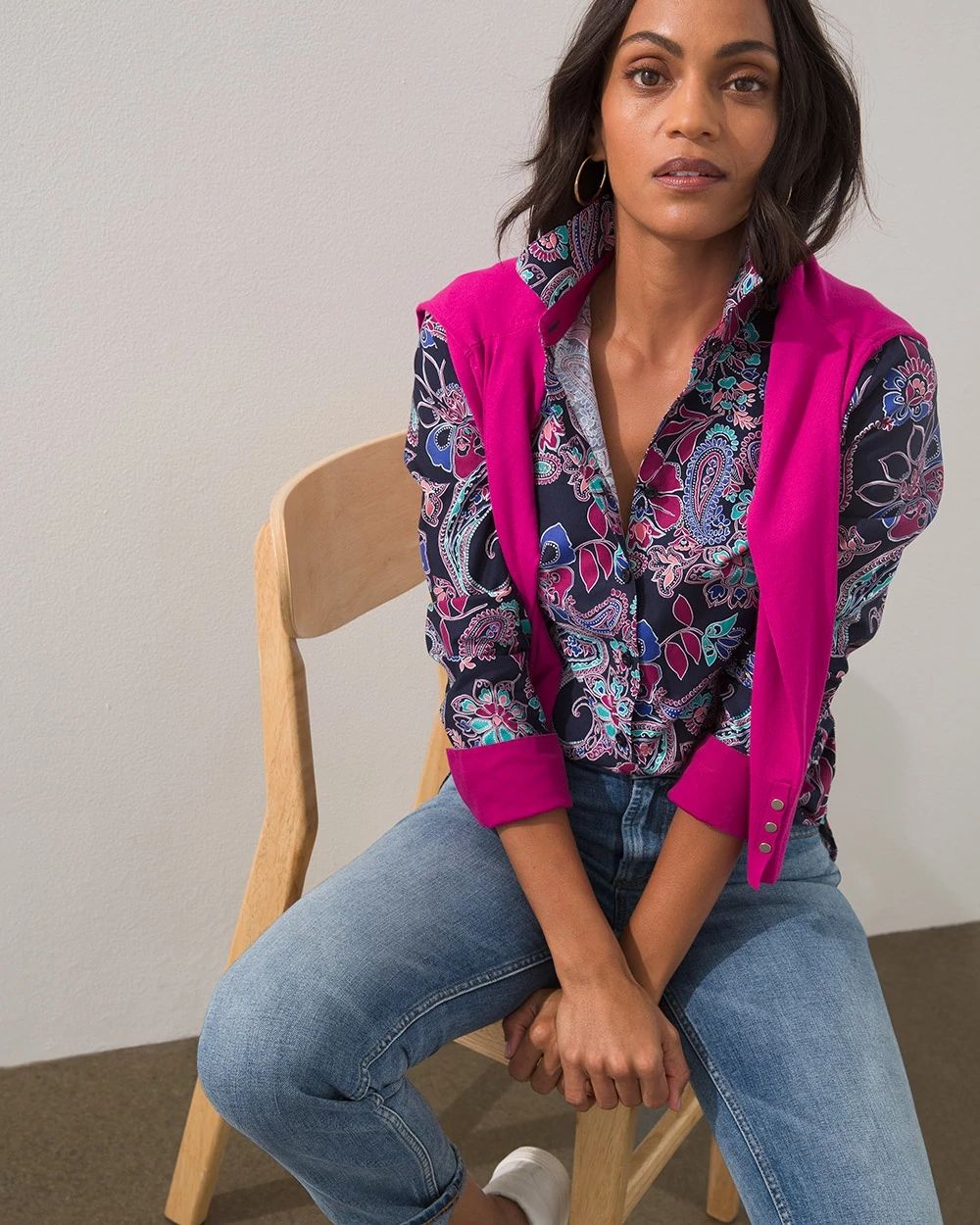 No Iron Stretch Luxe Floral Shirt