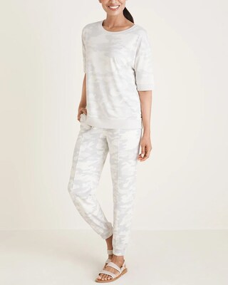 Zenergy Sandwashed Camo-Print Jogger Pants