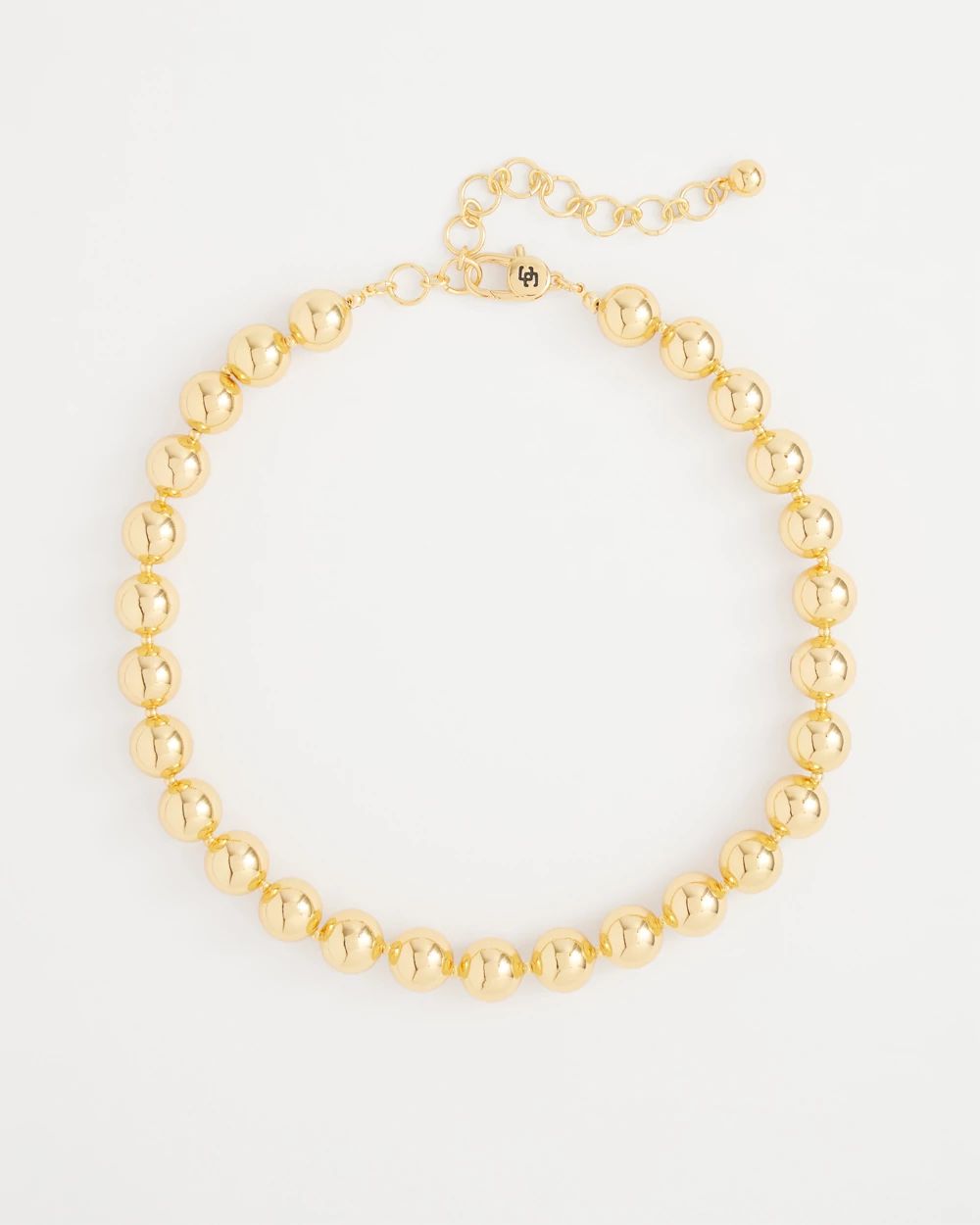 Gold Tone Beaded Collar Necklace