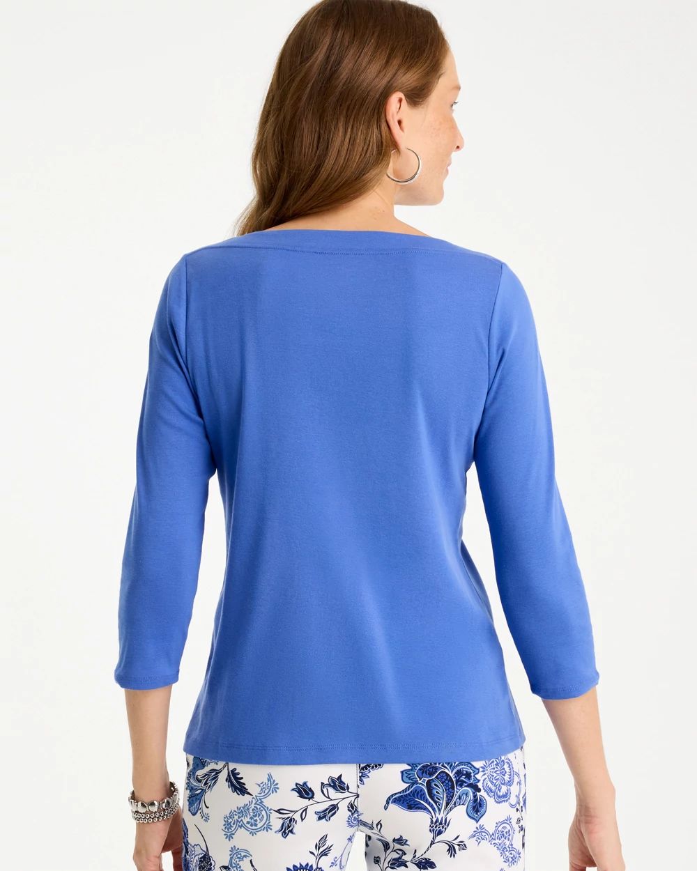 Pima 3/4 Sleeve Tee click to view larger image.