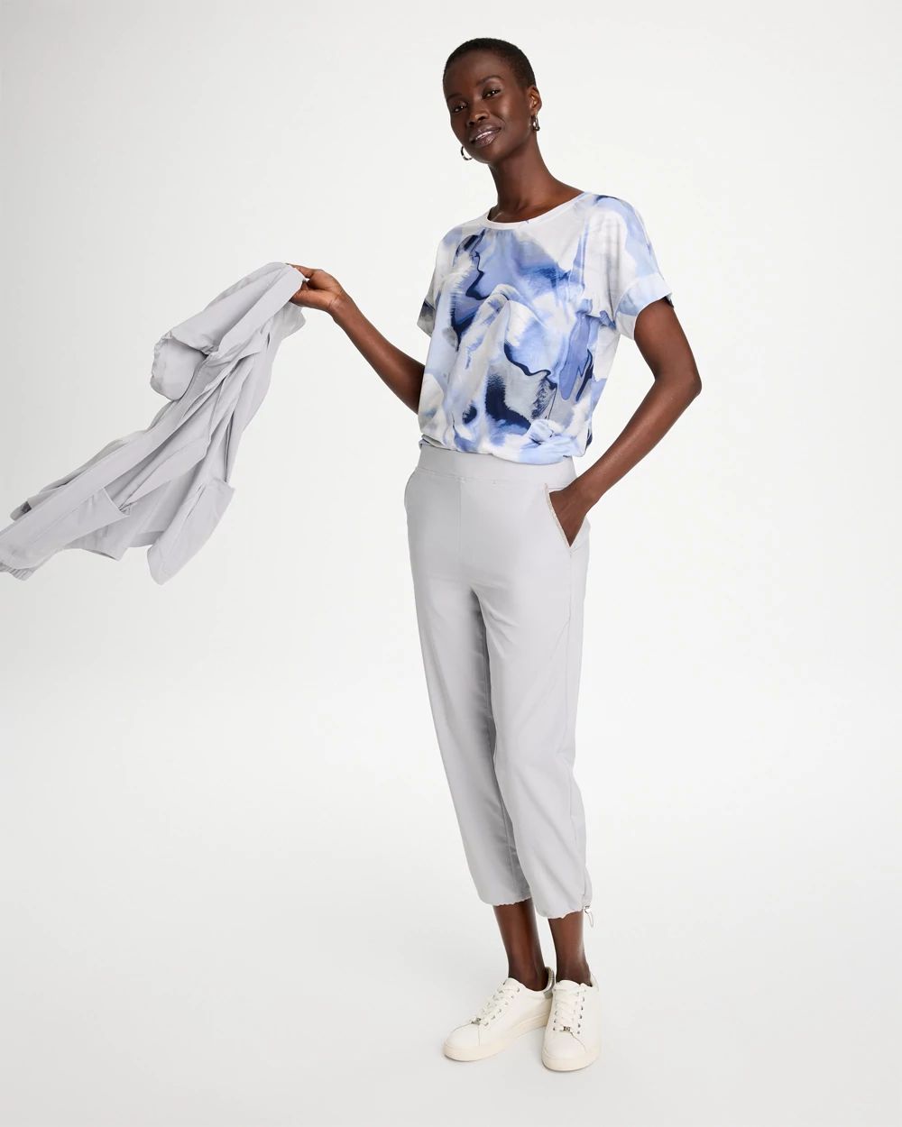 Zenergy® UPF Pull-On Caviar Cropped Pants click to view larger image.