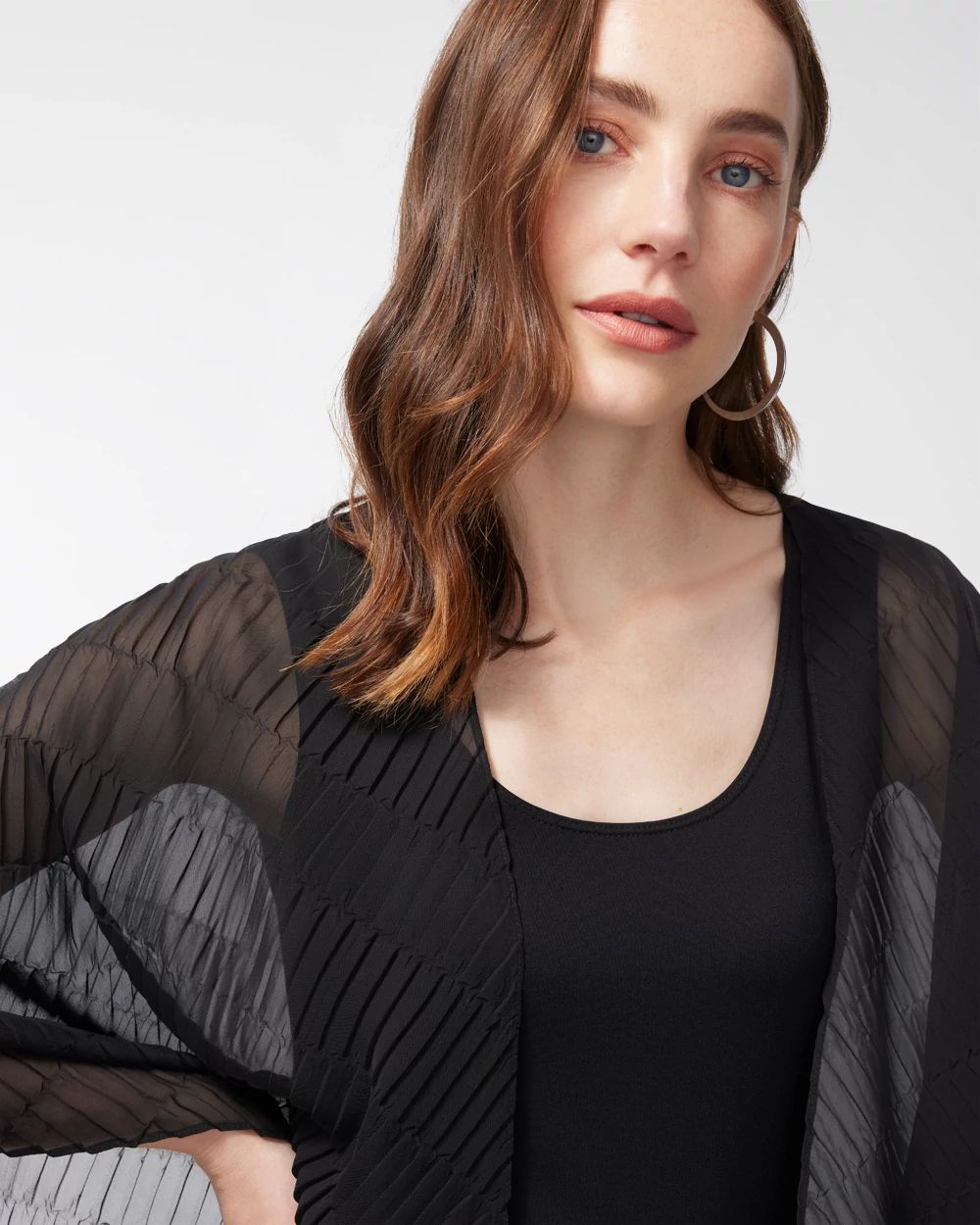 Pleated Ruana