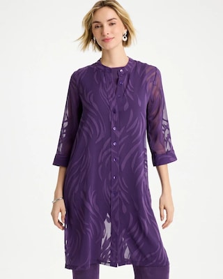 Travelers™ Collection Sheer Jacquard Topper