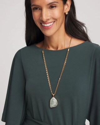 Adjustable Aventurine Pendant Necklace