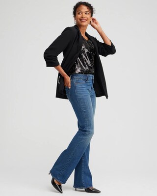 Crepe Embellished Soft Blazer