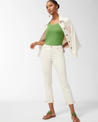 Girlfriend Neutral Shine Crops