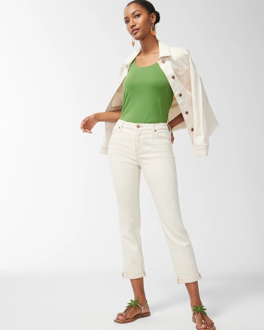 Girlfriend Neutral Shine Crops