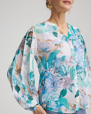 Georgette Billow Sleeved Blouse click to view larger image.
