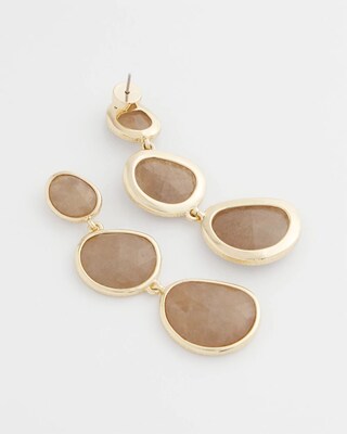 Neutral Stone Drop Earrings click to view larger image.