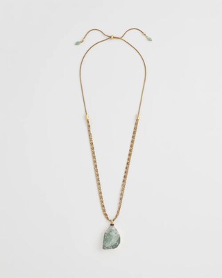 Adjustable Aventurine Pendant Necklace click to view larger image.