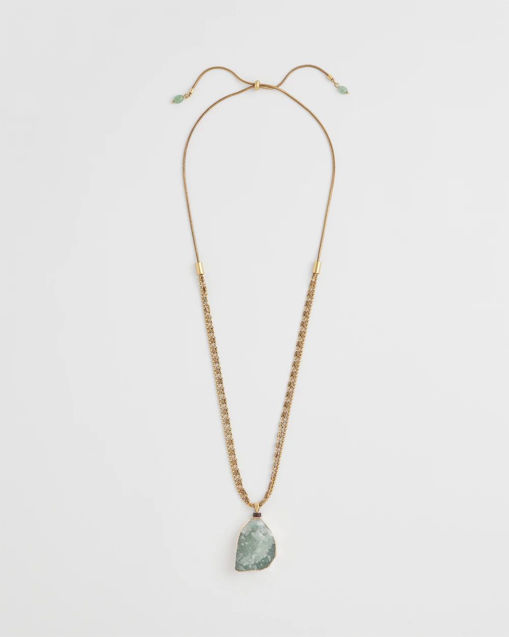 Adjustable Aventurine Pendant Necklace