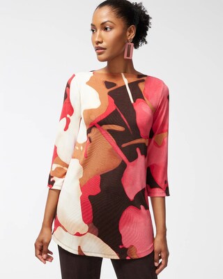 Travelers Abstract Print Tunic