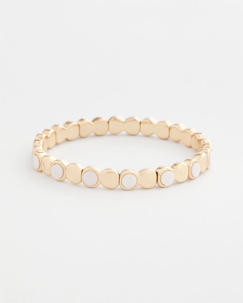 Pearl Mini Circle Stretch Bracelet