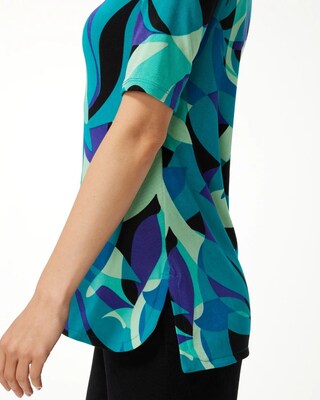 Travelers Print Hem Detail Tunic