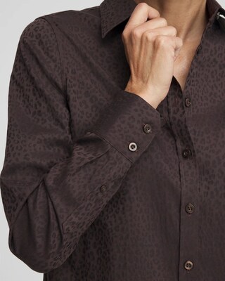 No Iron™ Animal Print Jacquard Shirt