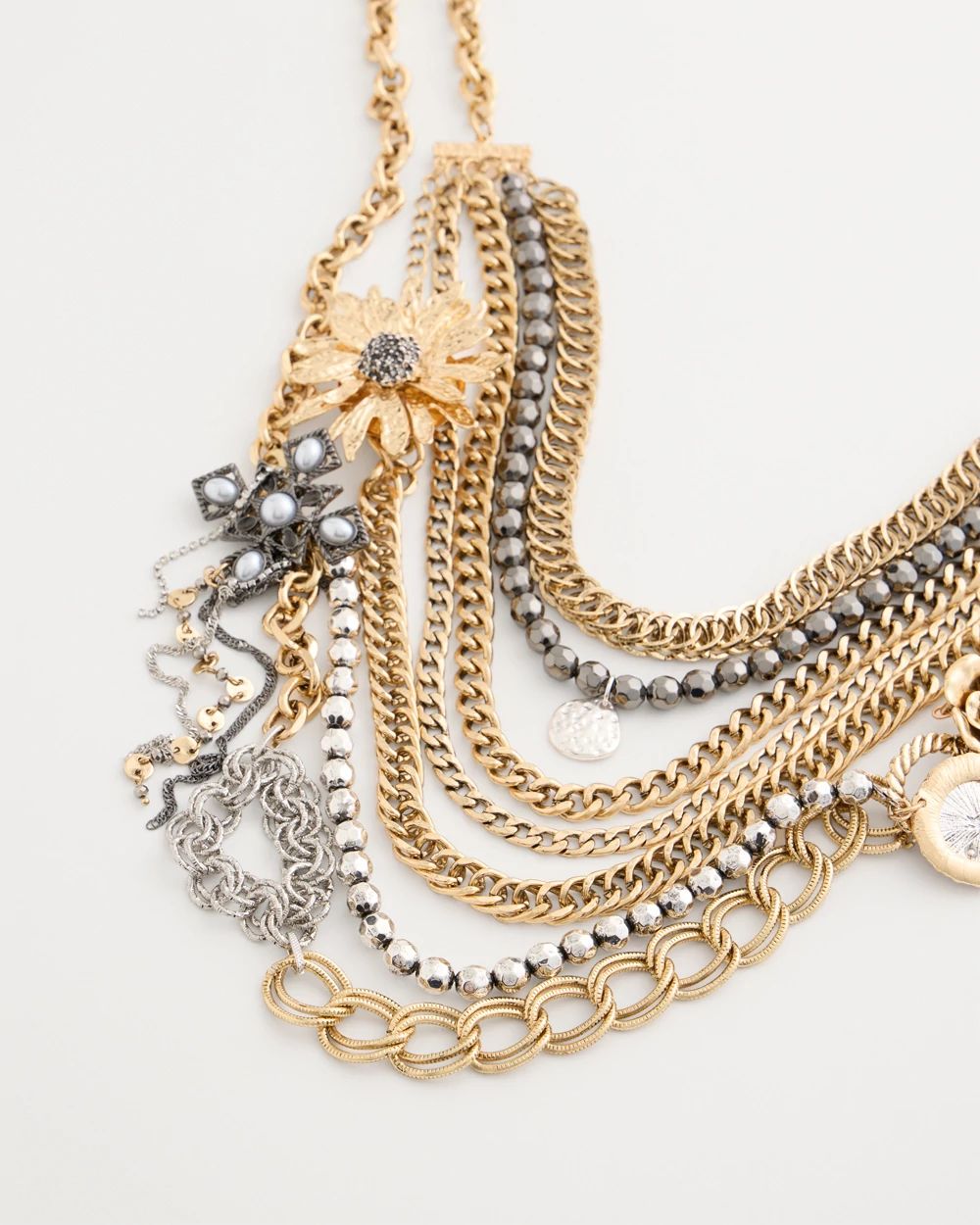 Statement Link Charm Necklace click to view larger image.