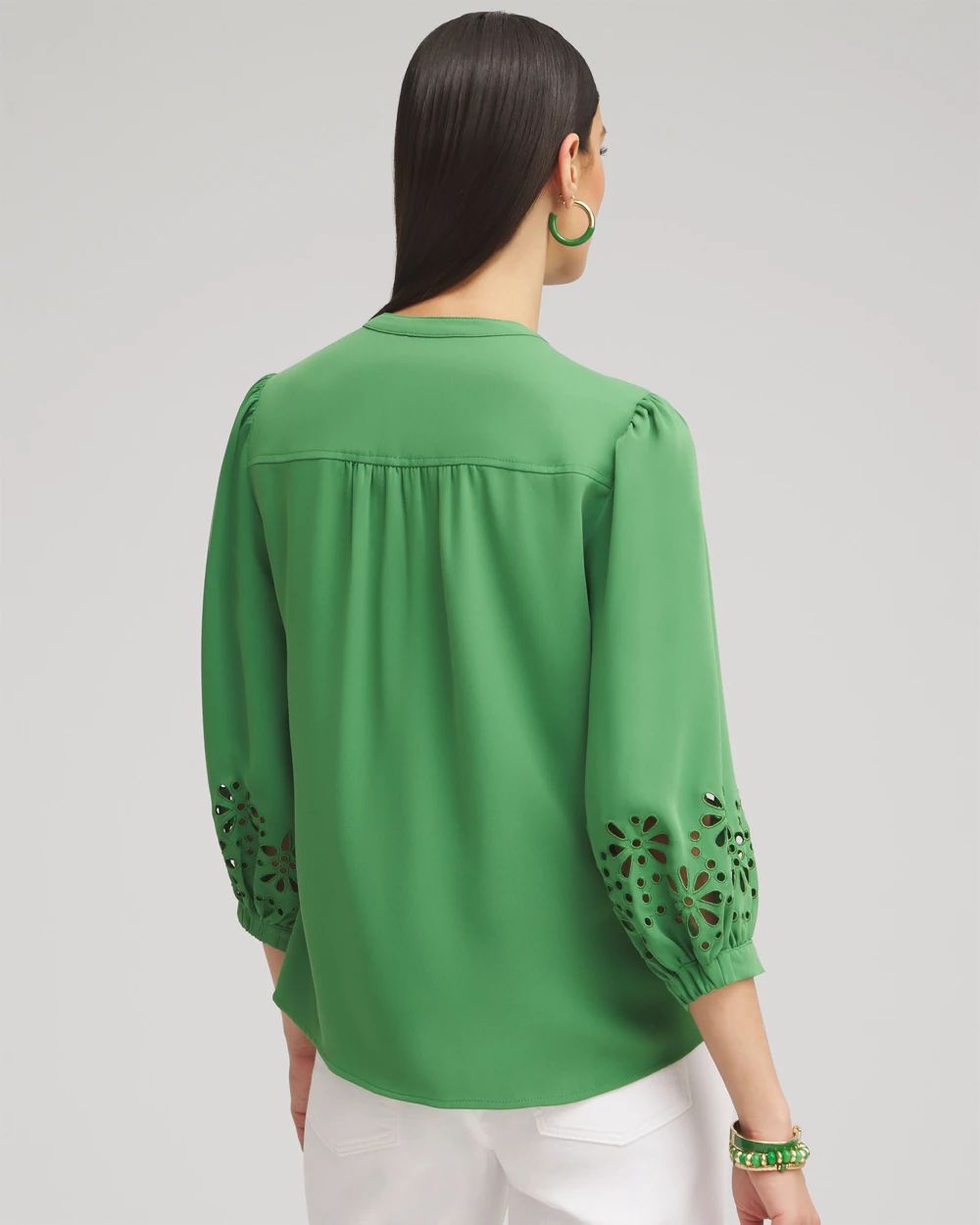 Satin Eyelet Top
