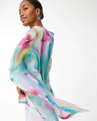 Tie Dye Sheer Poncho