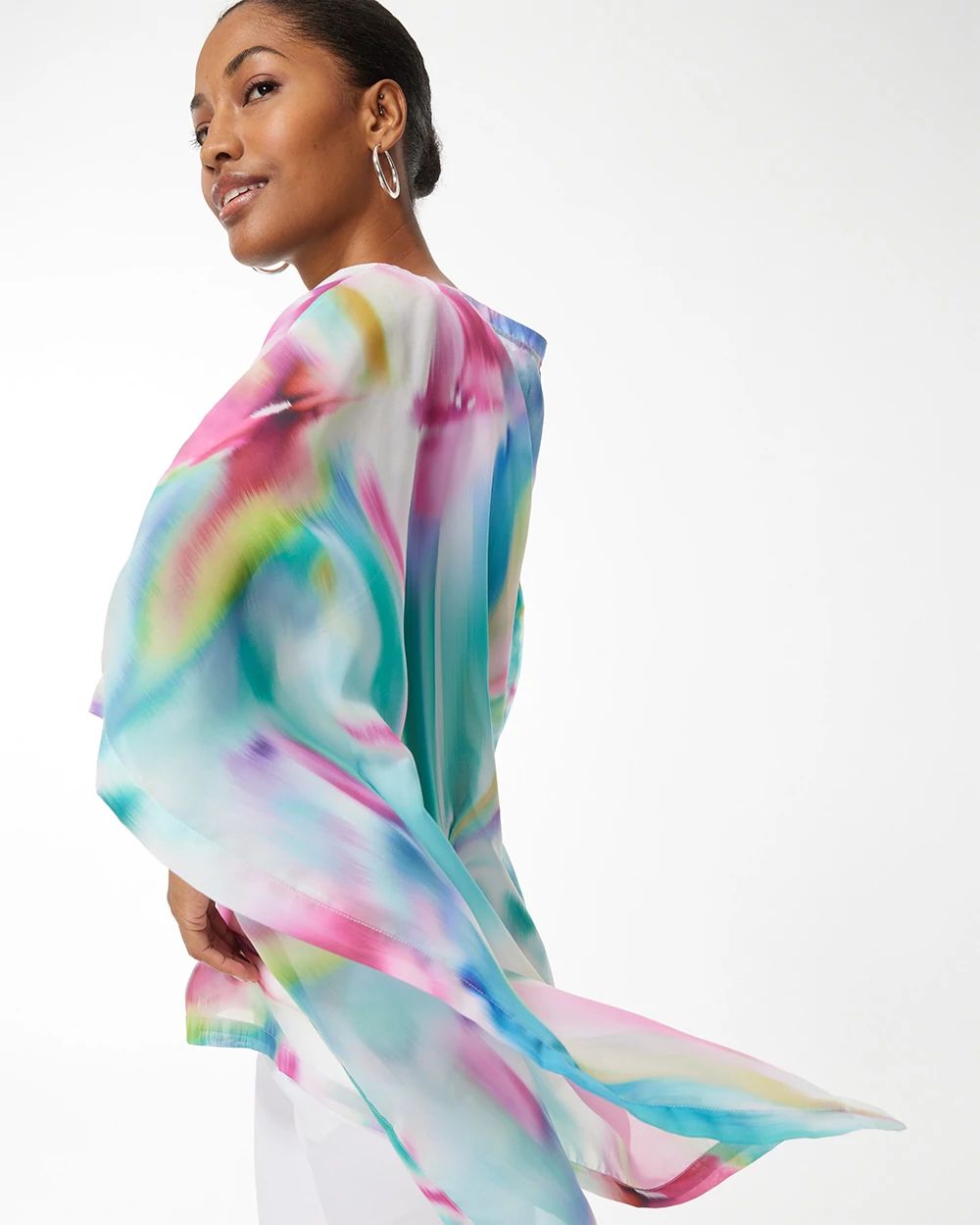 Tie Dye Sheer Poncho