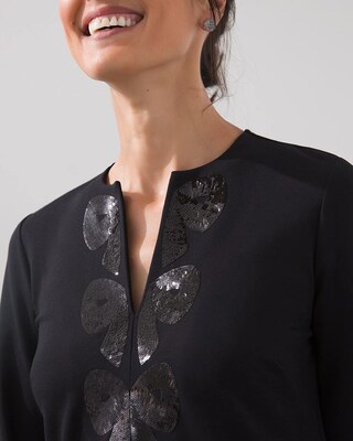 Black Label Embellished Bow Dress