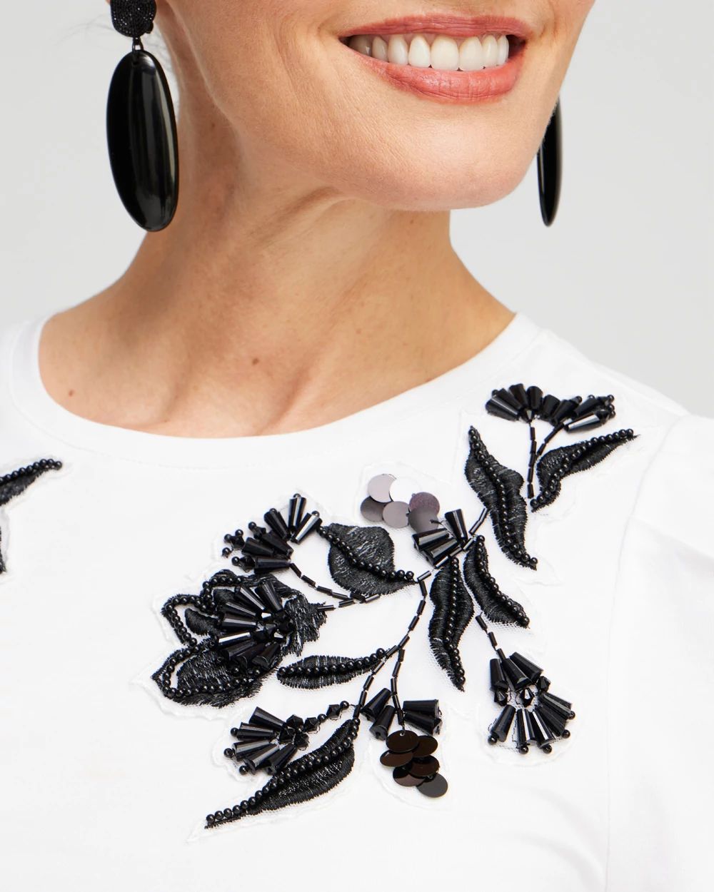 White Embellished Top