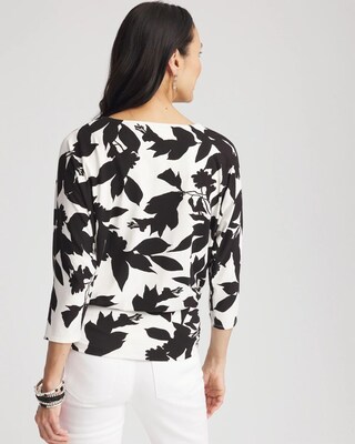 Touch of Cool™ Floral Banded-Hem Top click to view larger image.