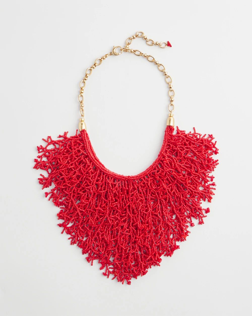 Chico's Originals Coral Seed Bead Necklace